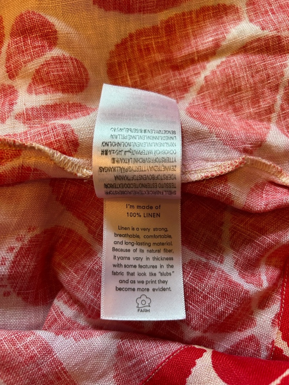 Farm Rio Palermo Linen Midi dress size XL - Picture 8 of 8